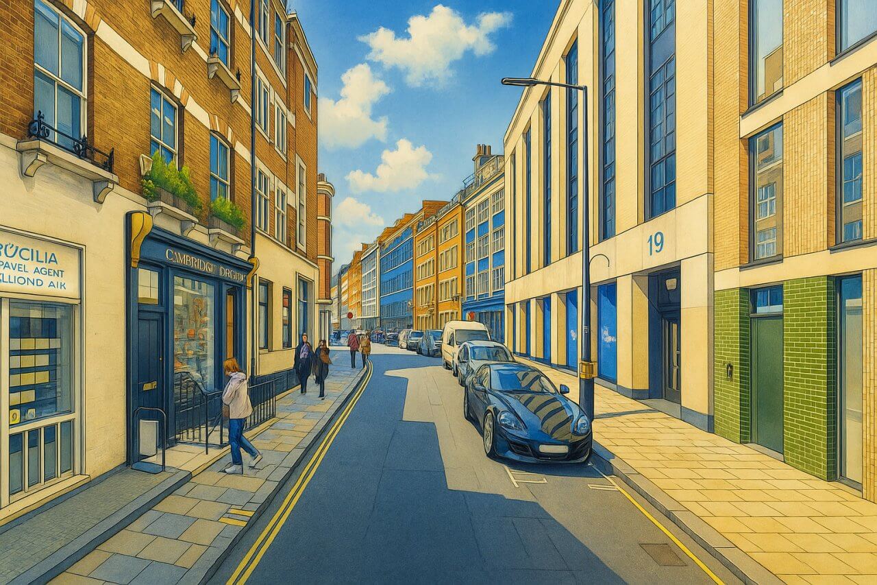 Painting of Wells Street