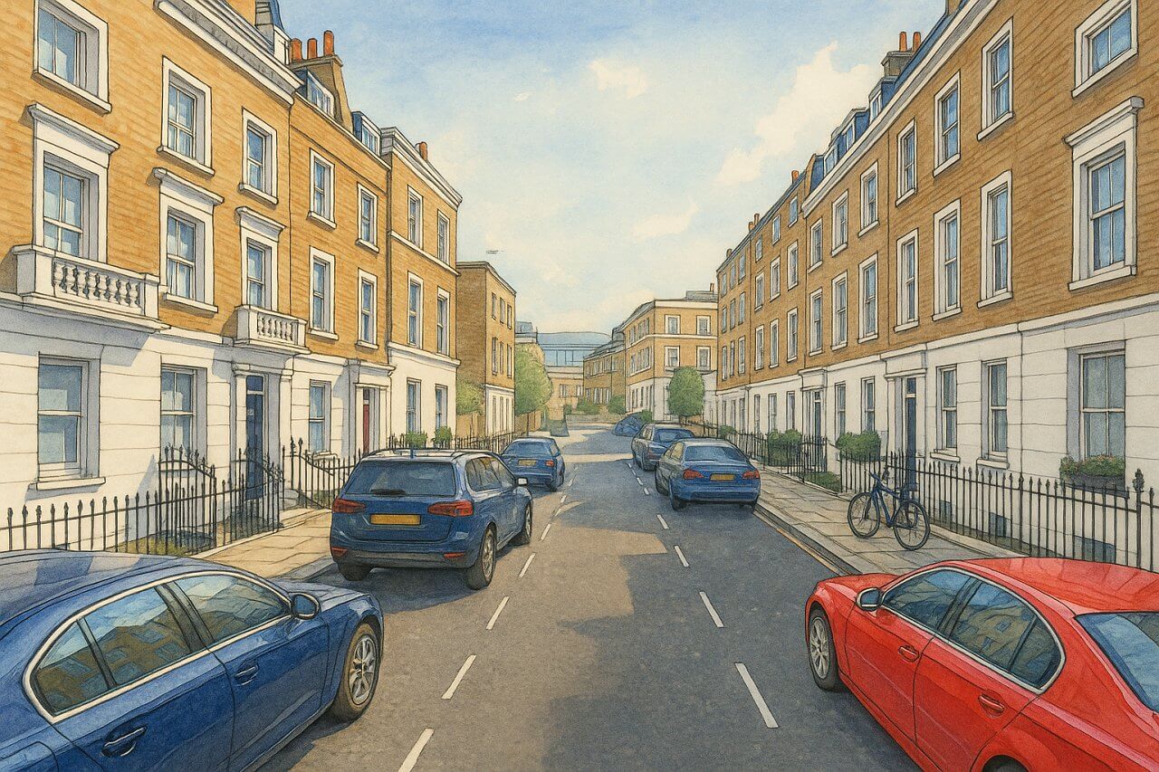 Painting of Westmoreland Place, London