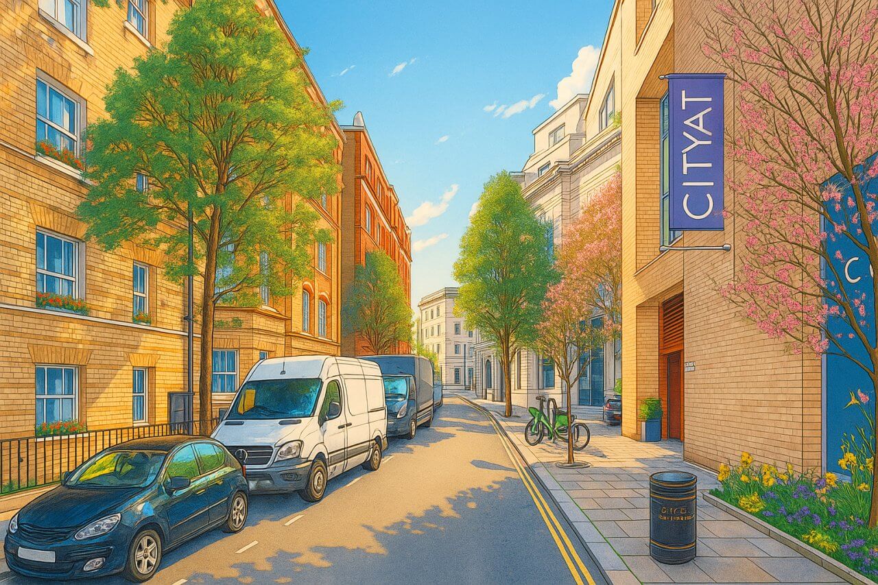 Painting of Wild Street, London