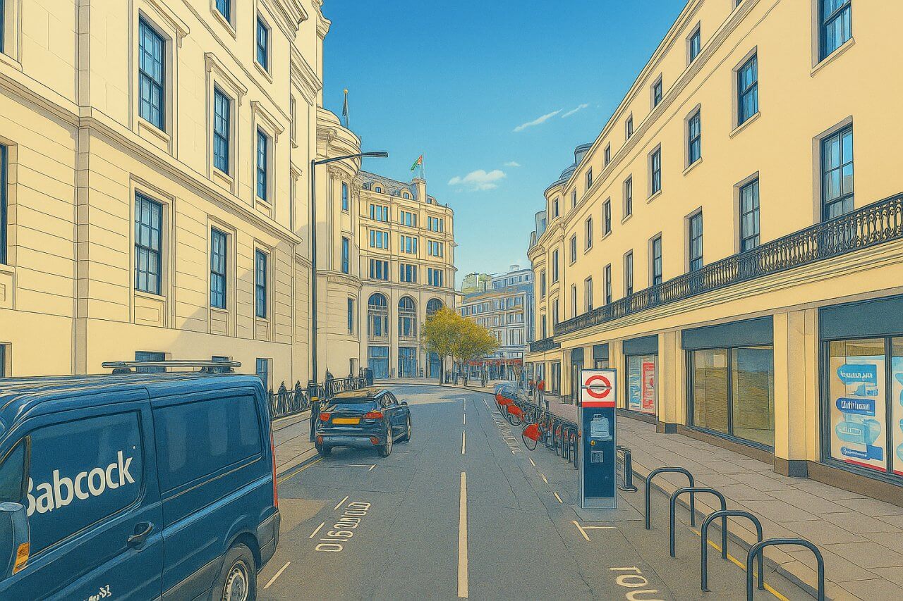 Painting of William IV Street, London