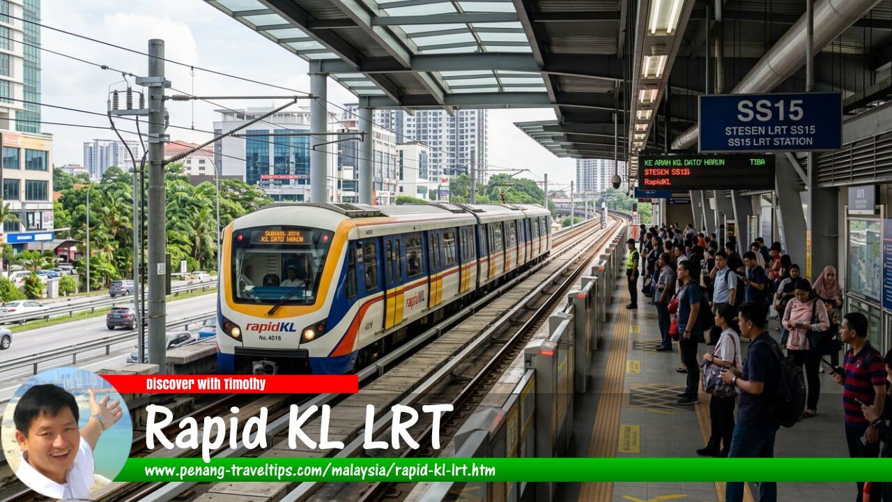 Train of the RapidKL LRT entering station