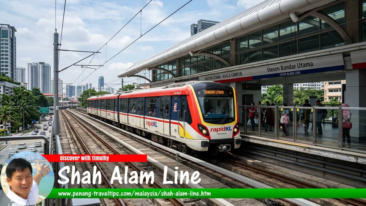 Train on the LRT Shah Alam Line