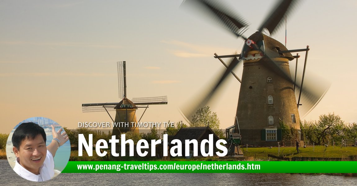 Operating windmills in Kinderdijk, Netherlands