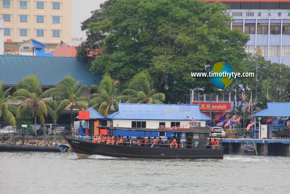 Tourist boat on the Muar River