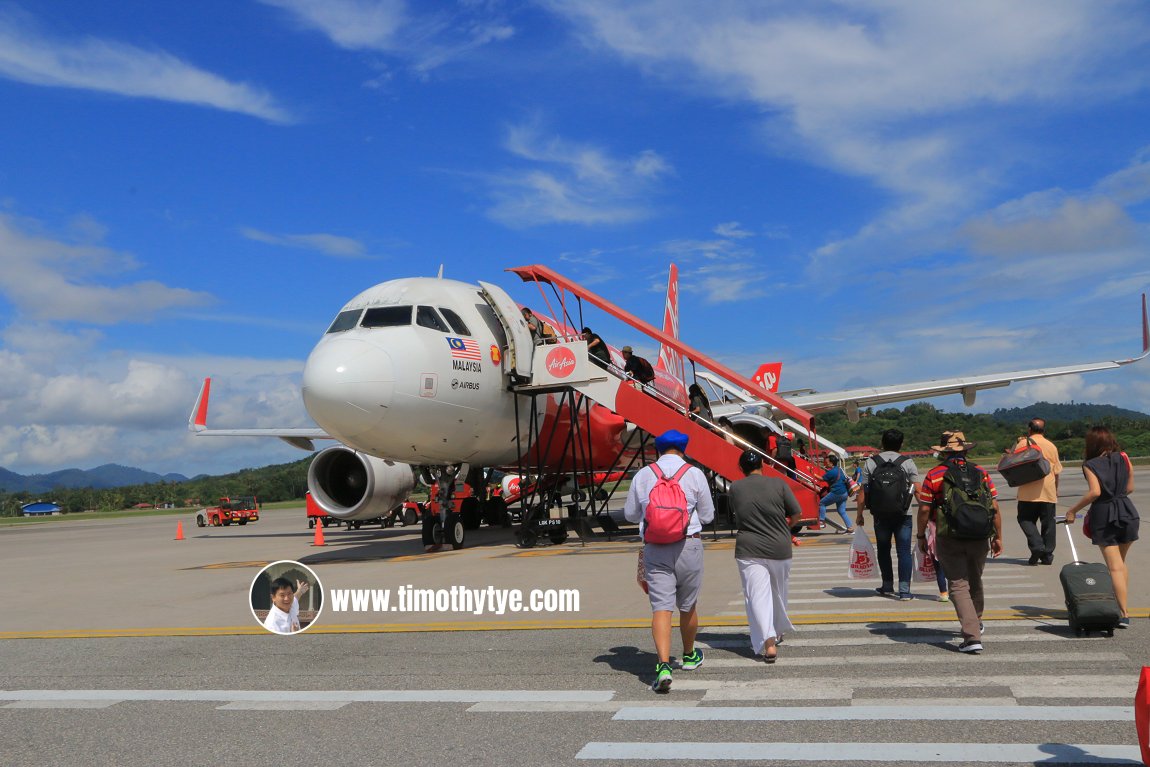 AirAsia plane on the tarmac of Langkawi International Airport