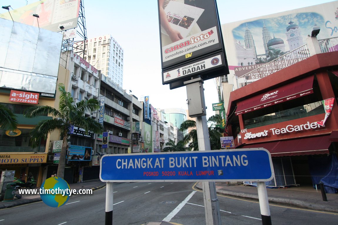 Changkat Bukit Bintang road sign
