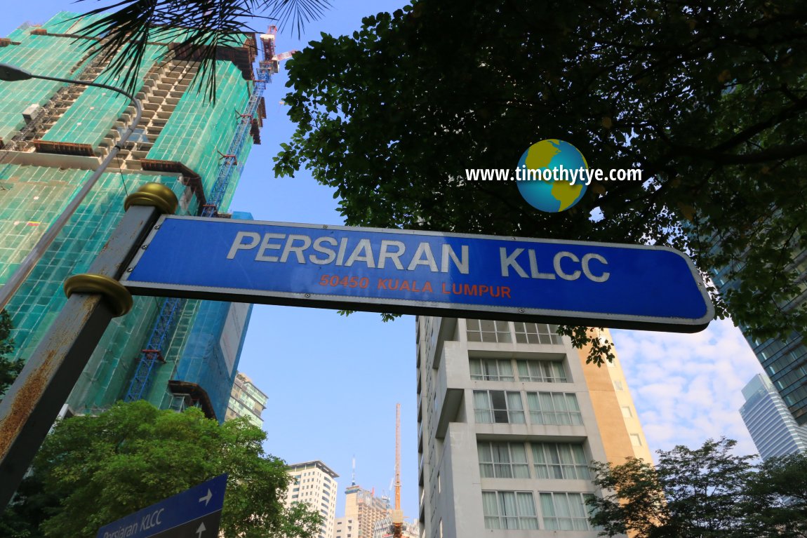 Persiaran KLCC roadsign