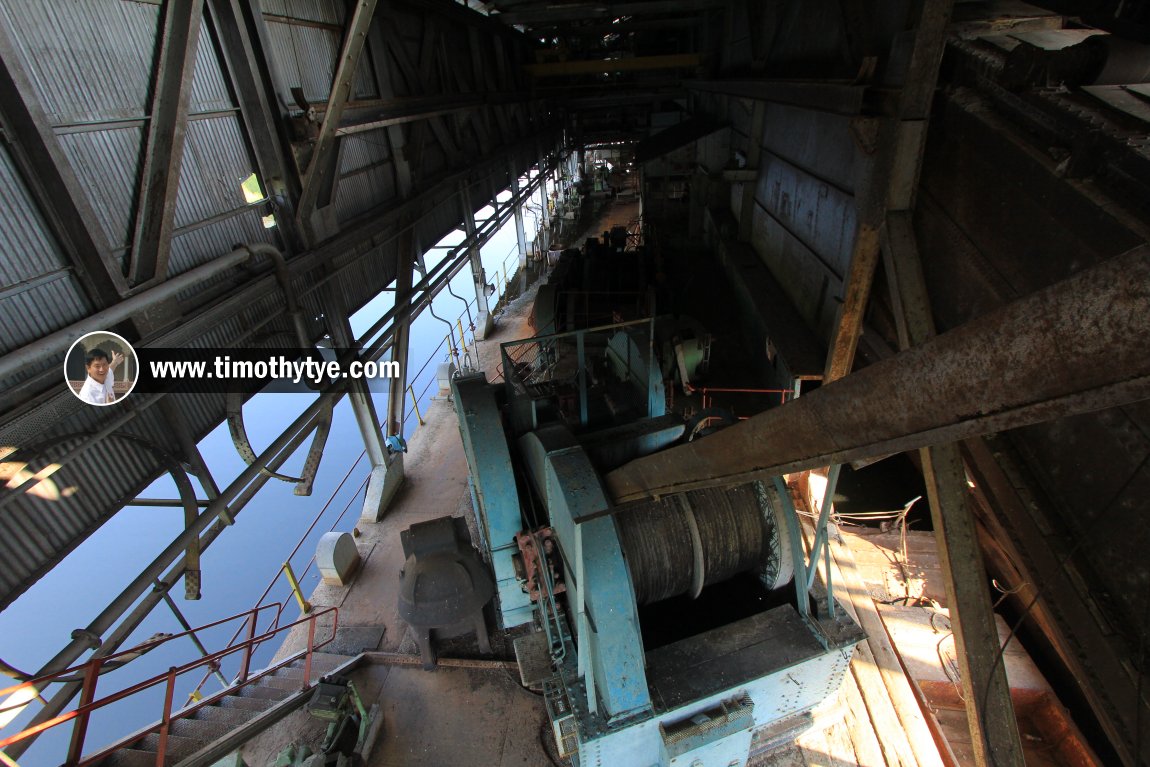 Gigantic roller coils of the tin dredge