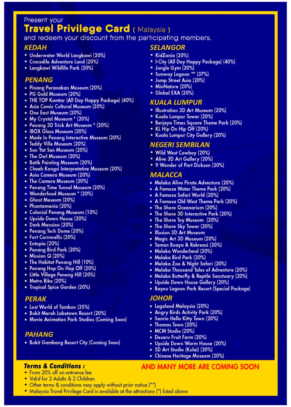 Malaysia Travel Privilege Card