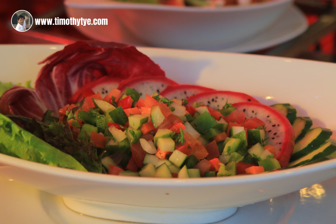 Purple cabbage and dragonfruit salad