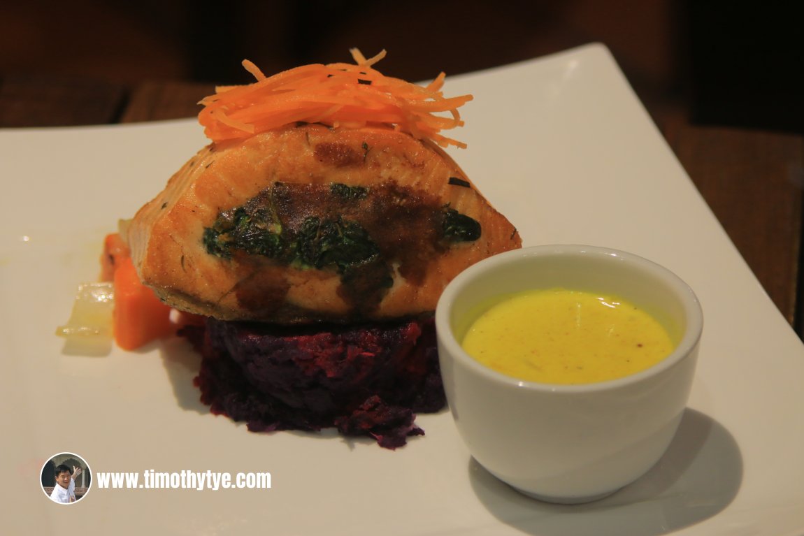 Creamy Salmon Spinach @ Monroe Restaurant