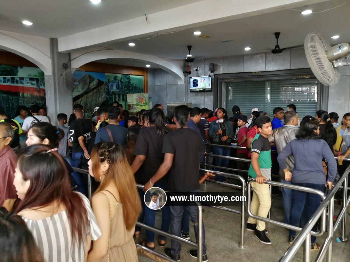 Taking the Penang Hill funicular train