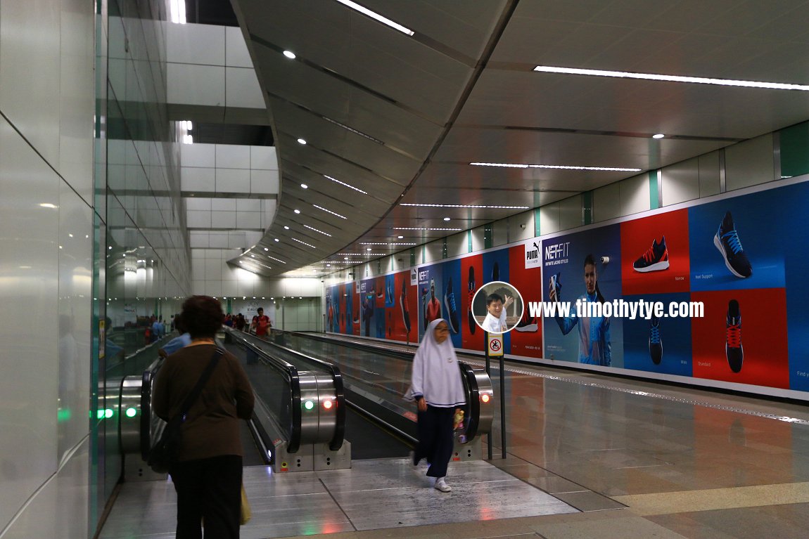 Travelator at Bugis MRT Station