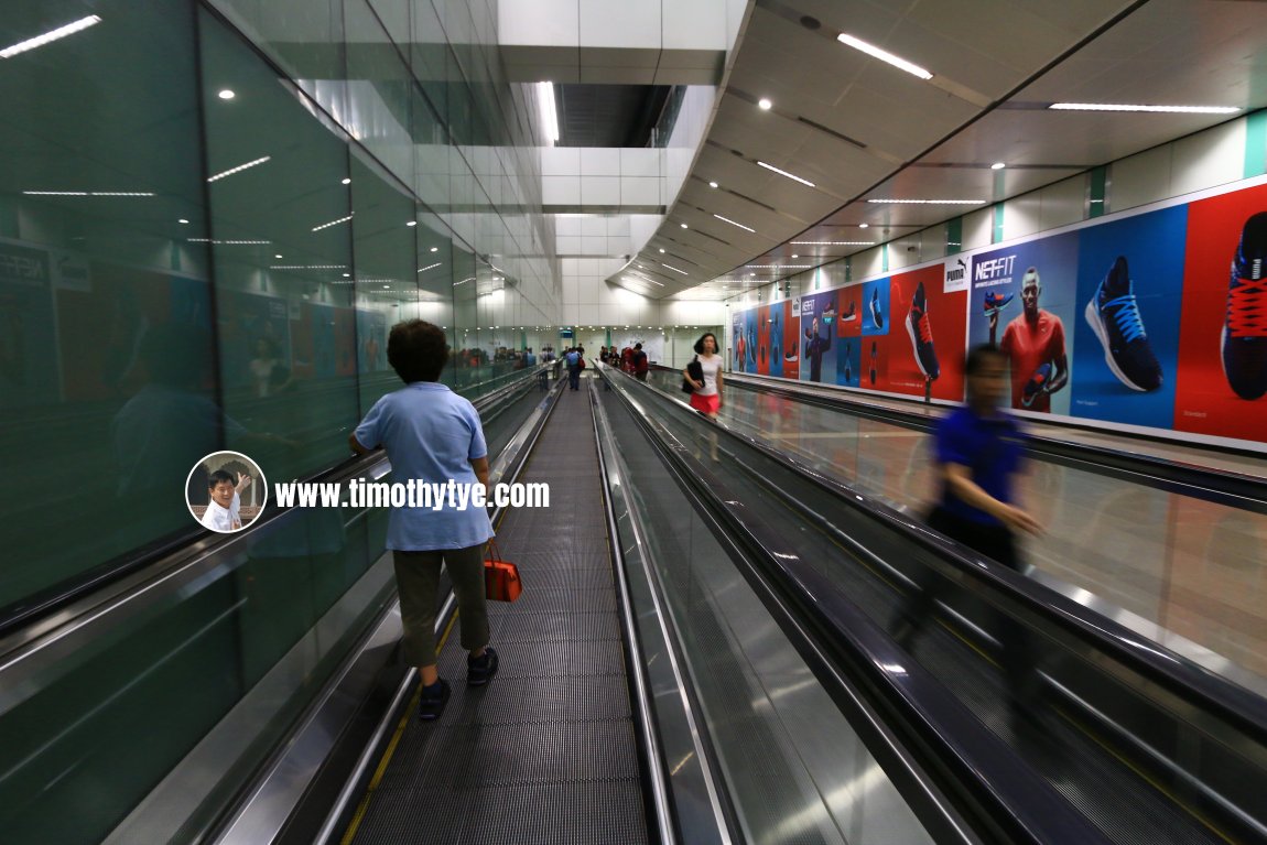 Travelator at Bugis MRT Station