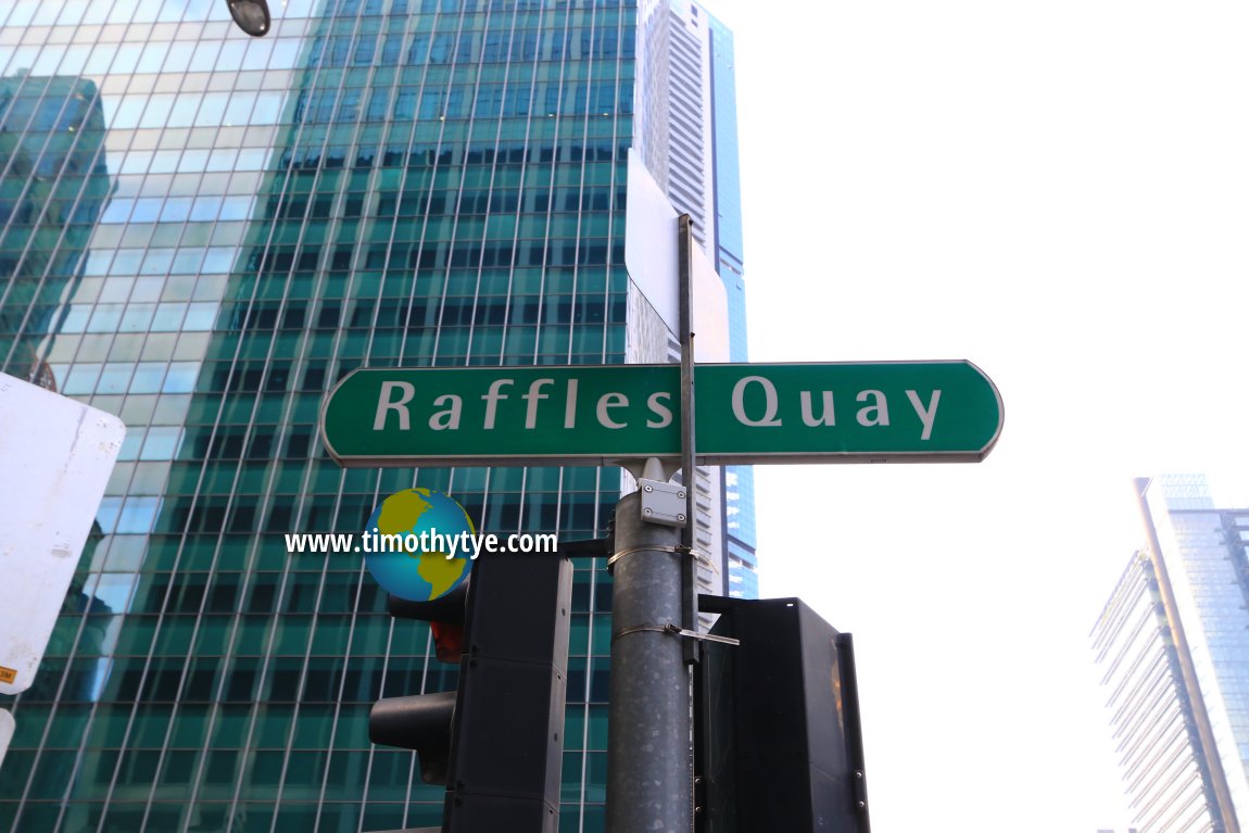 Raffles Quay road sign