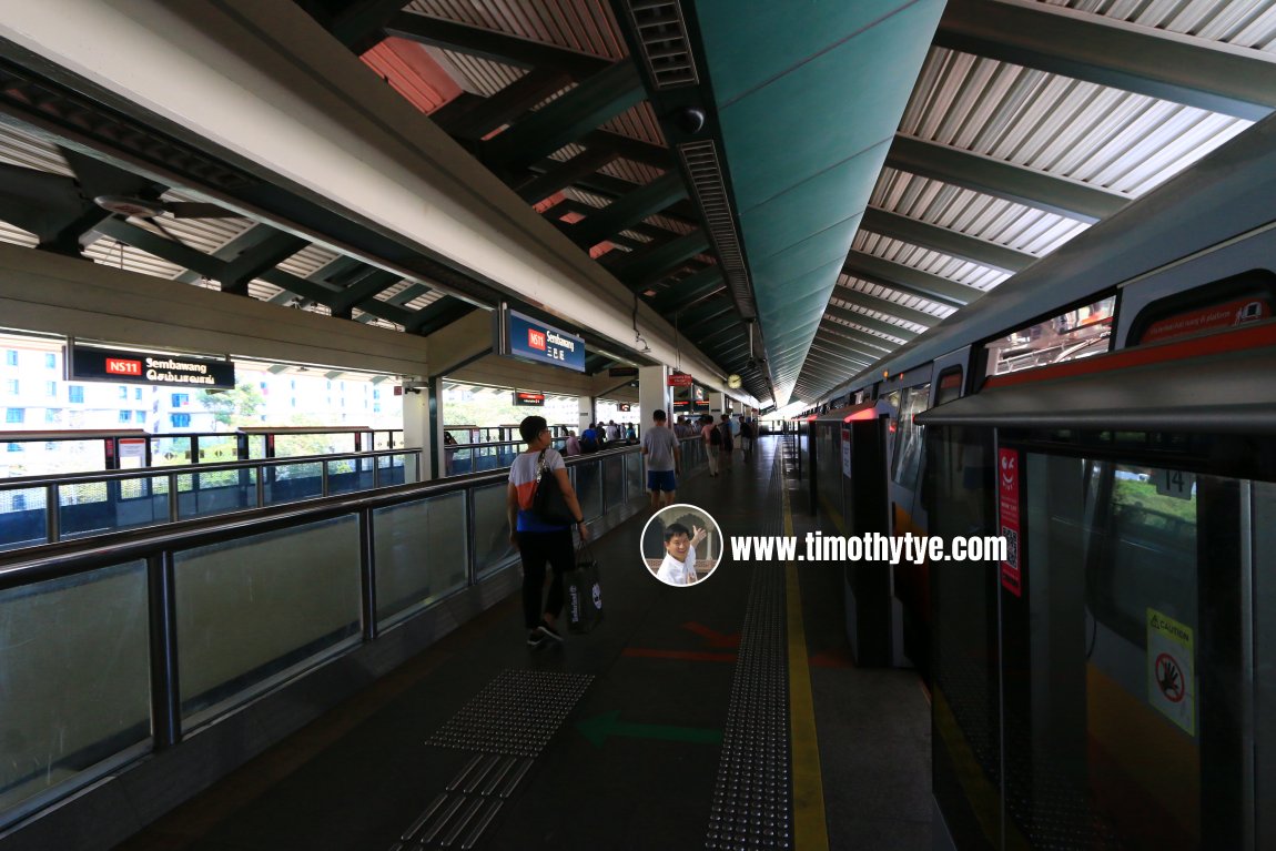 Platform level of Sembawang MRT Station