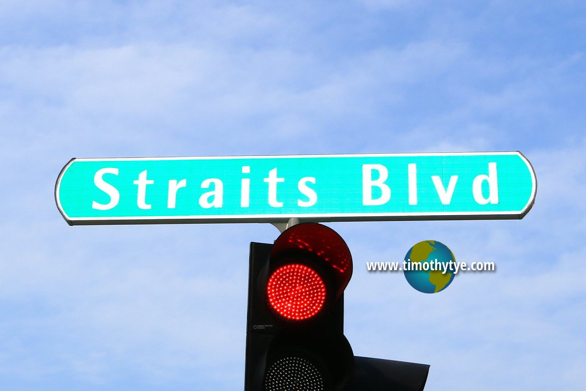 Straits Boulevard roadsign