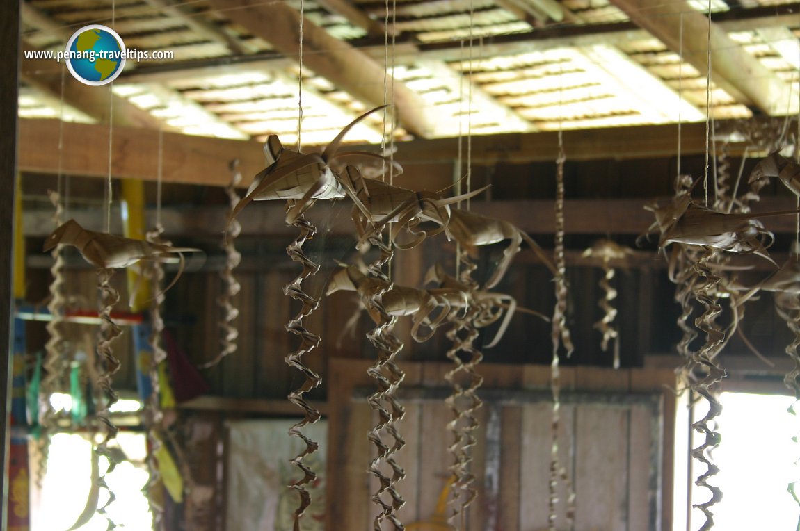 Hanging ornaments in the Melanau Tall House