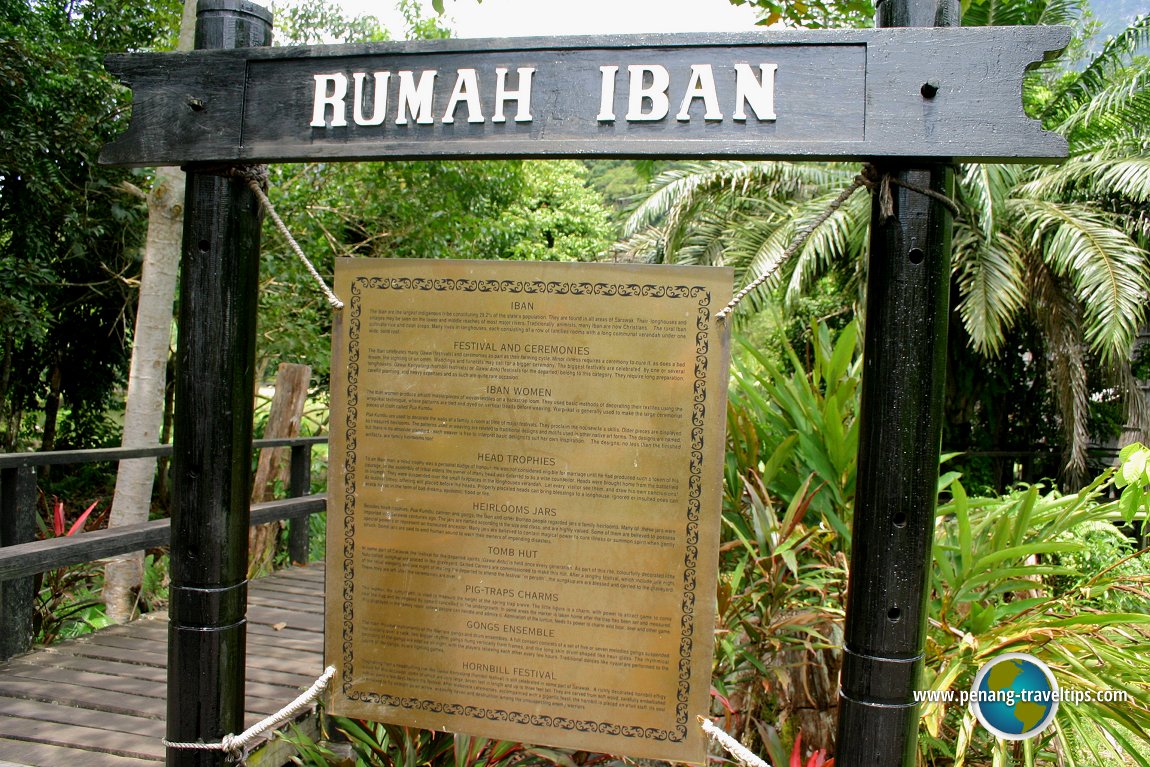 Iban longhouse interpretive plaque
