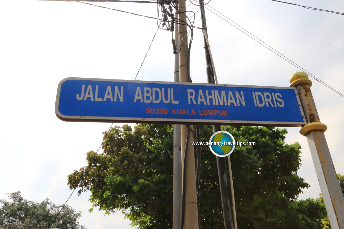 Jalan Abdul Rahman Idris road sign