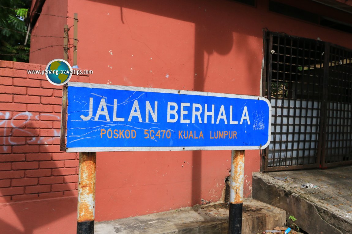 Jalan Berhala road sign