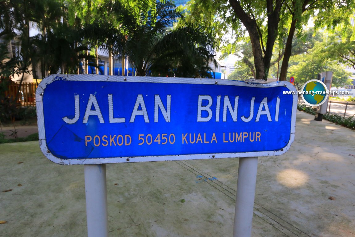 Jalan Binjai road sign