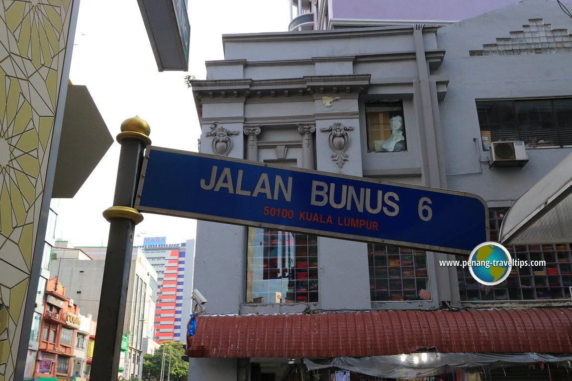 Jalan Bunus 6 road sign
