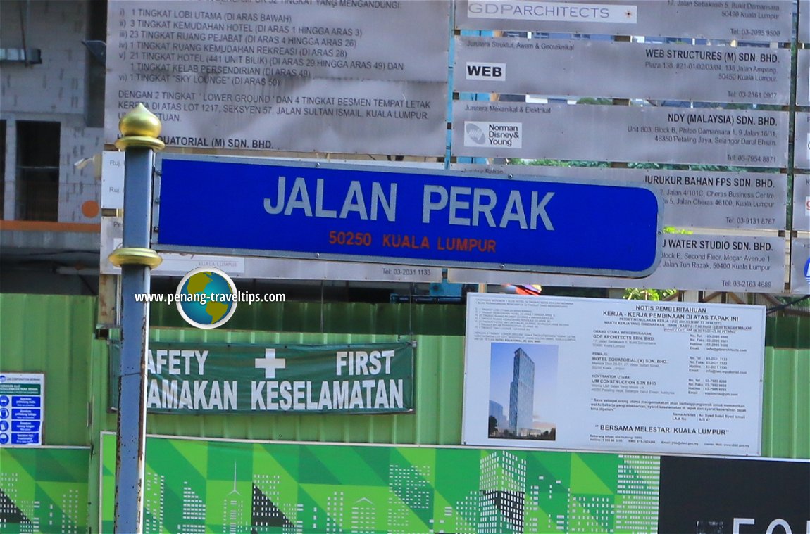 Jalan Perak road sign