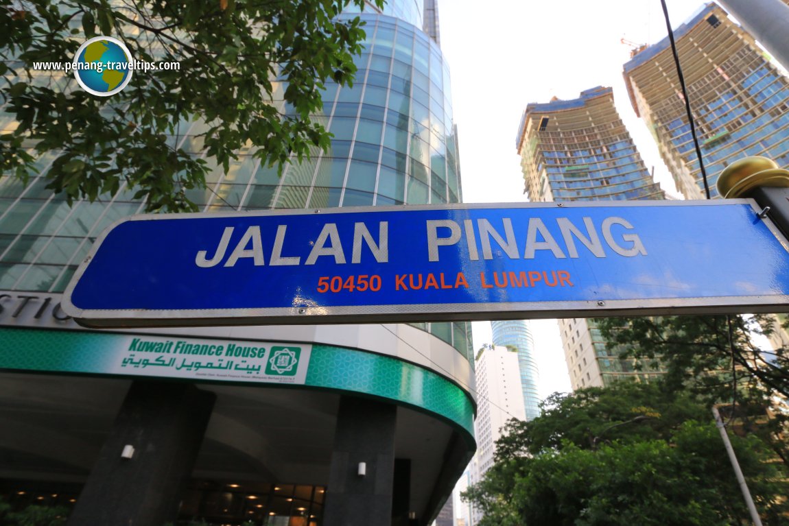 Jalan Pinang road sign