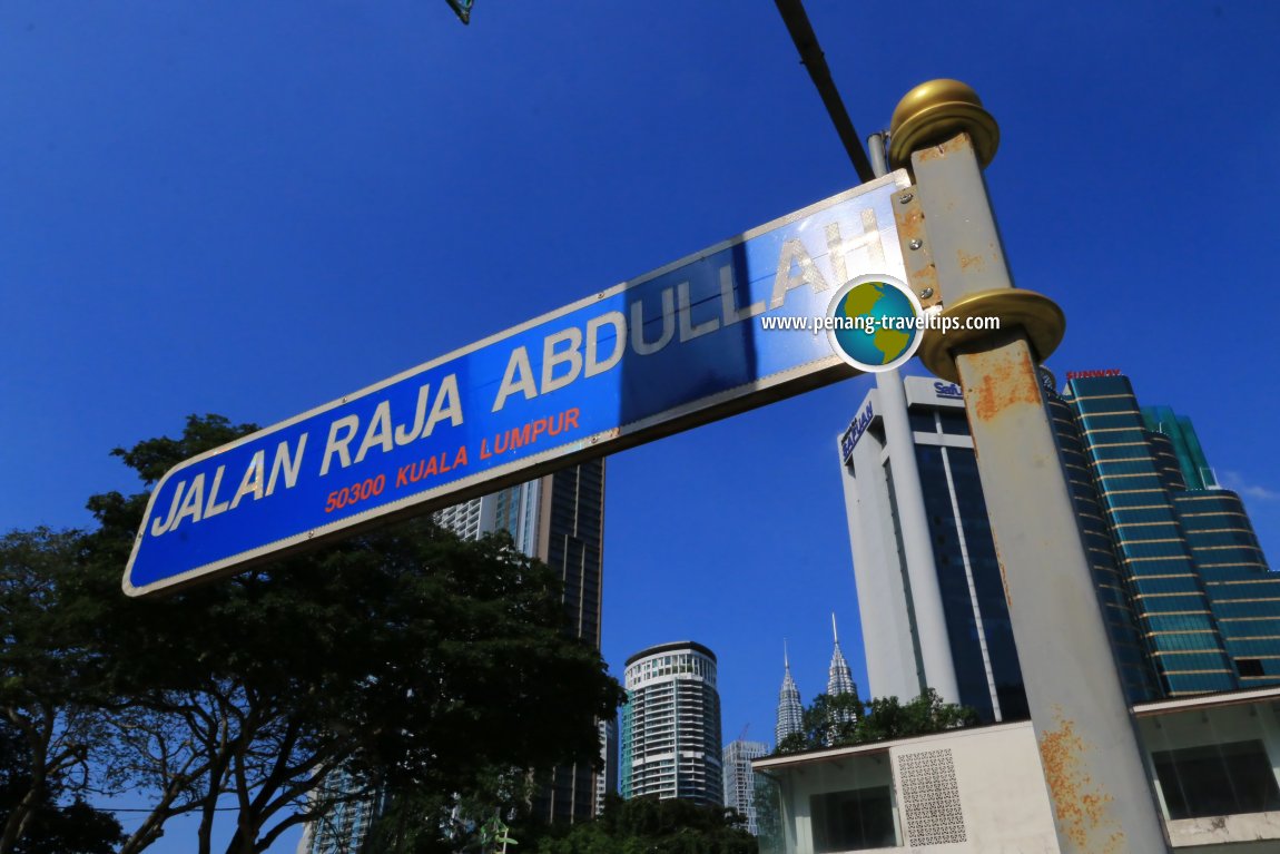 Jalan Raja Abdullah road sign