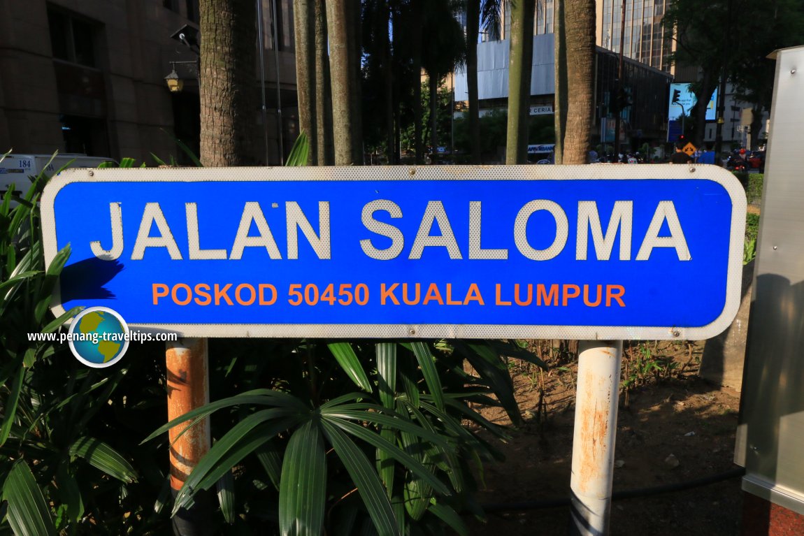 Jalan Saloma road sign