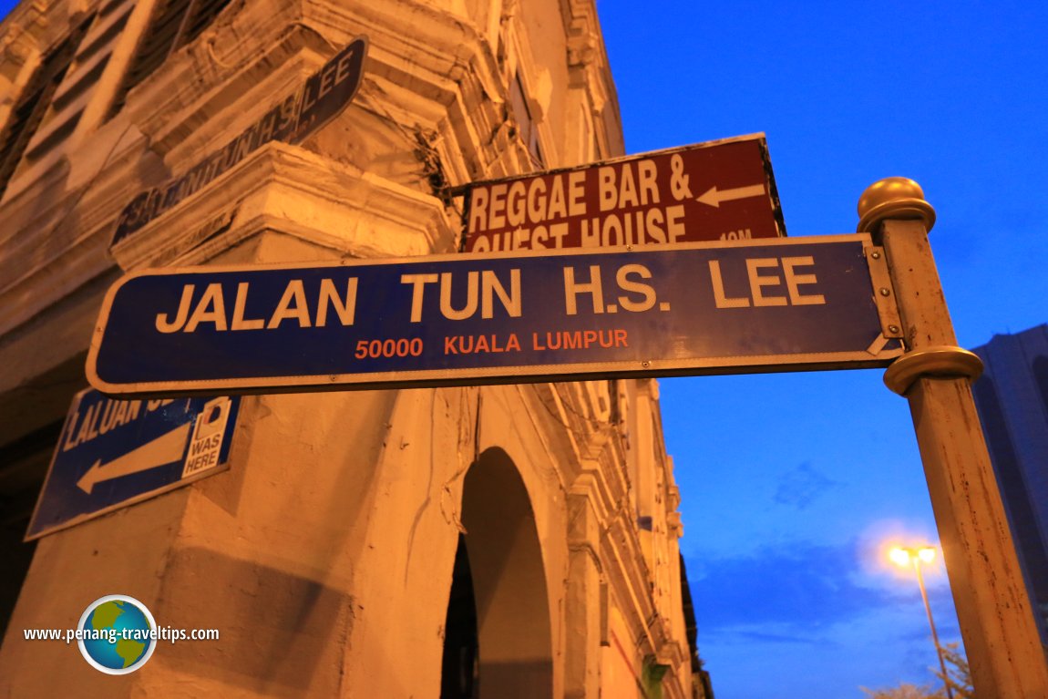 Jalan Tun HS Lee road sign