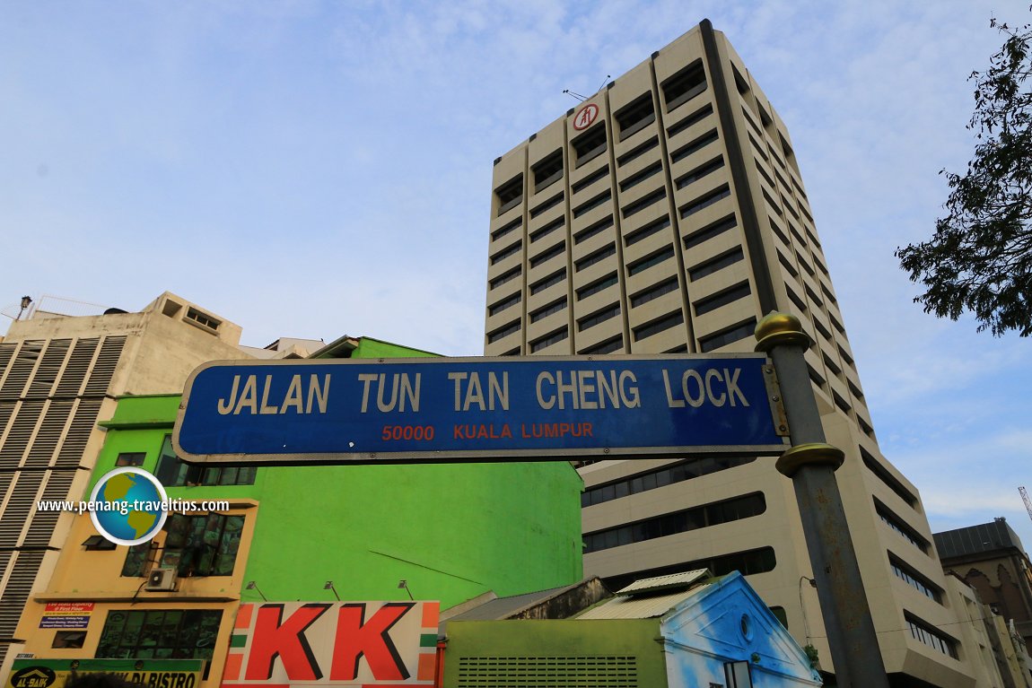 Jalan Tun Tan Cheng Lock road sign