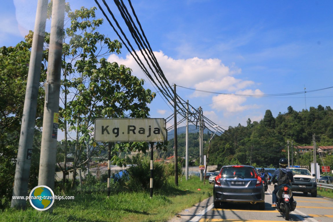 Kampung Raja road sign