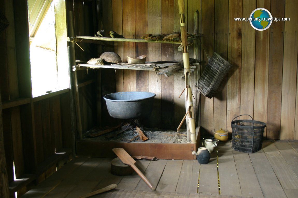 Kitchen in the Melanau tallhouse