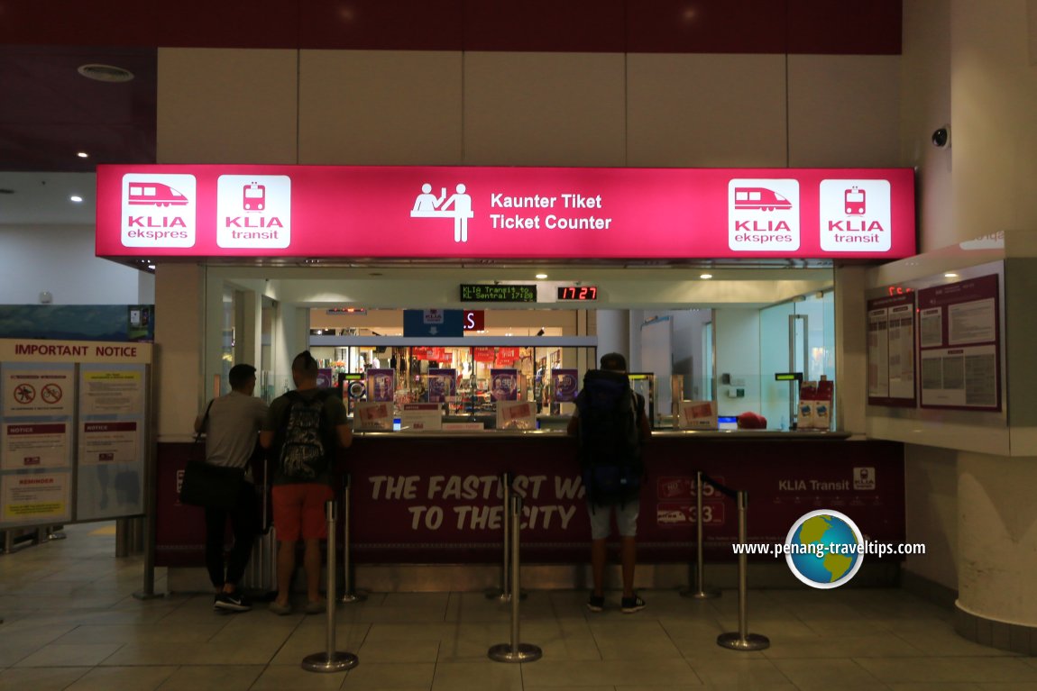 KLIA2 train ticket counter