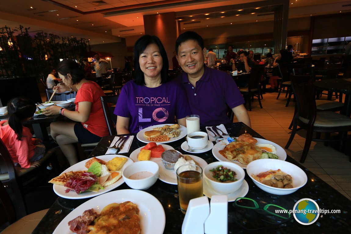 My wife and I over breakfast at Infusion Cafe, KSL Resort