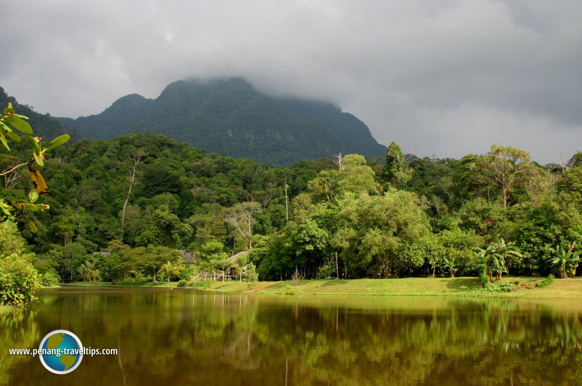 The lake in the middle of the Sarawak Cultural Village