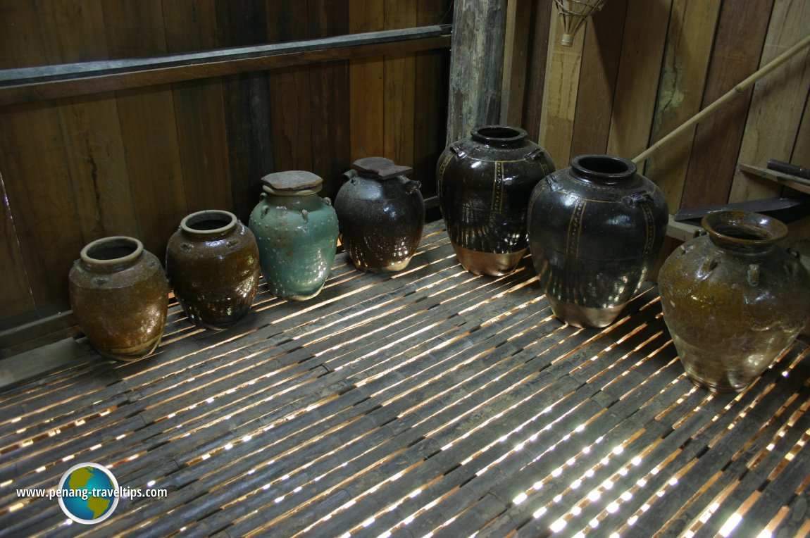 Martaban jars in the Melanau tallhouse