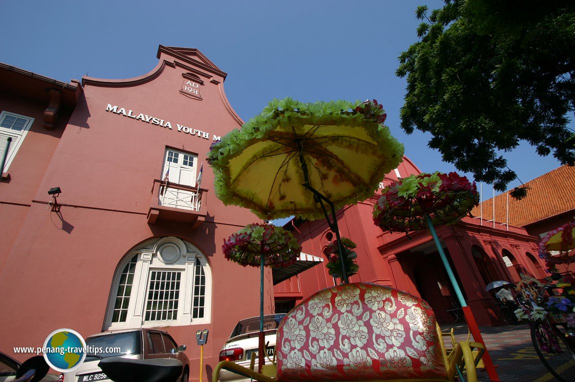 Melaka trishaw parasols