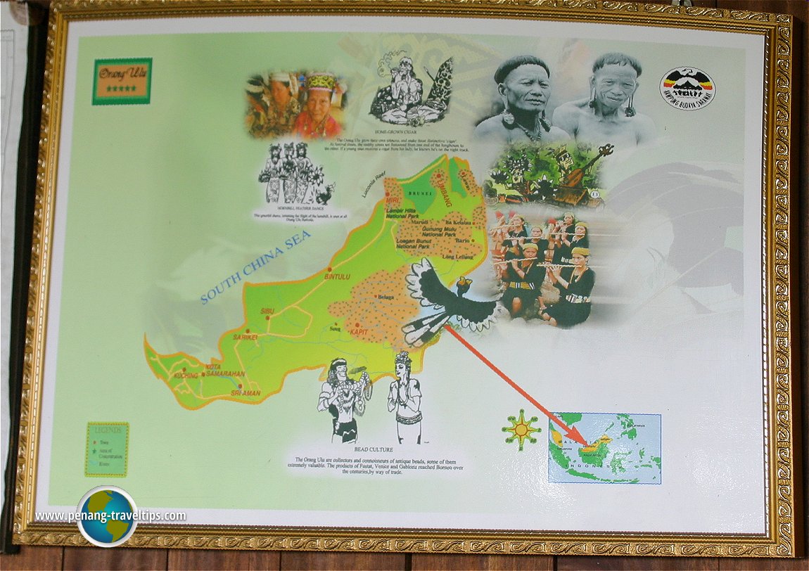 Traditional distribution of Orang Ulu in Sarawak