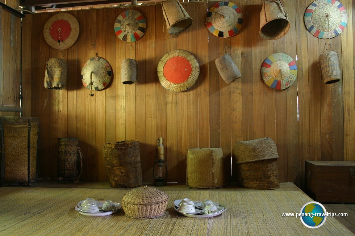 Dining room in the Orang Ulu longhouse