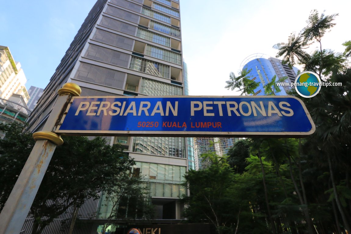 Persiaran Petronas road sign
