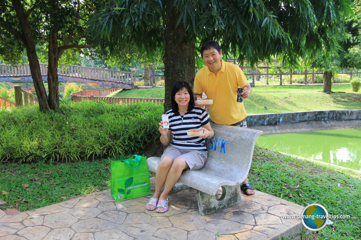 Having a picnic in the park, in Sungai Petani
