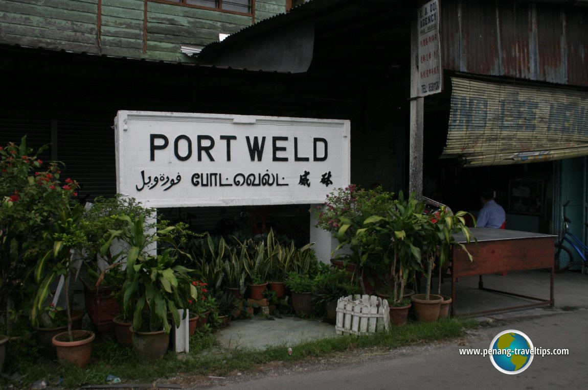 The old Port Weld sign