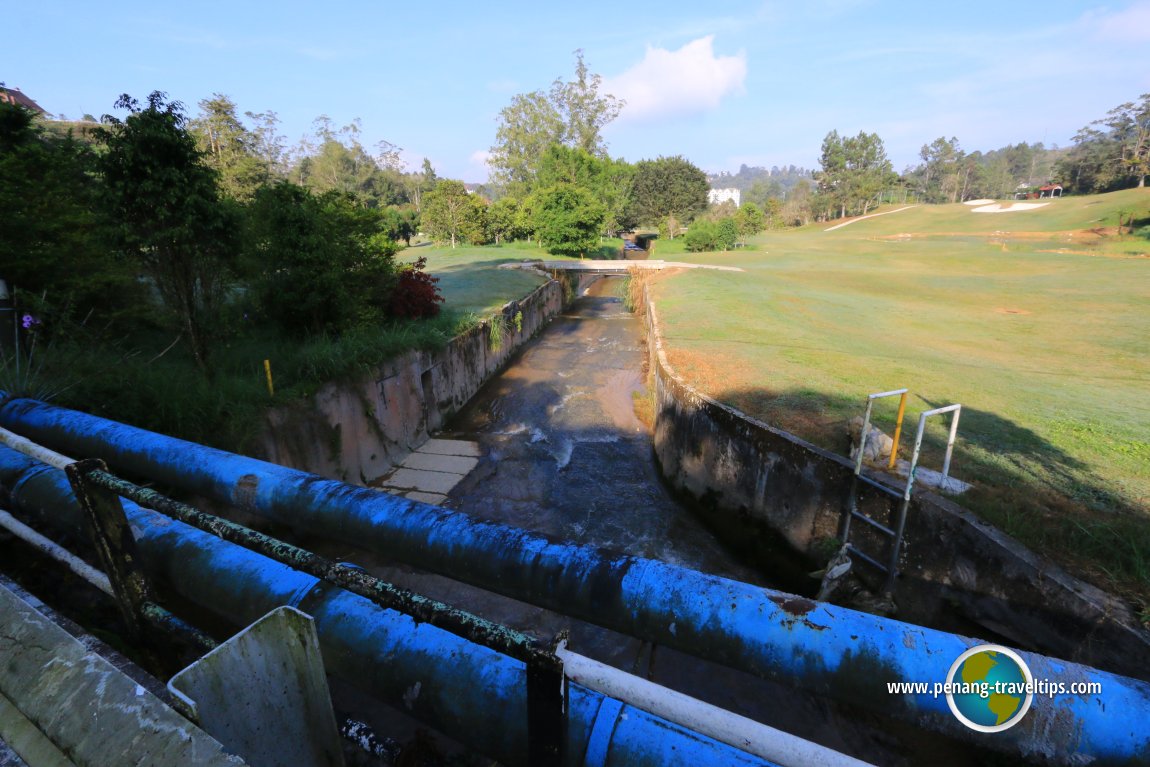 Sungai Bertam flowing though the Sultan Ahmad Shah Golf Club