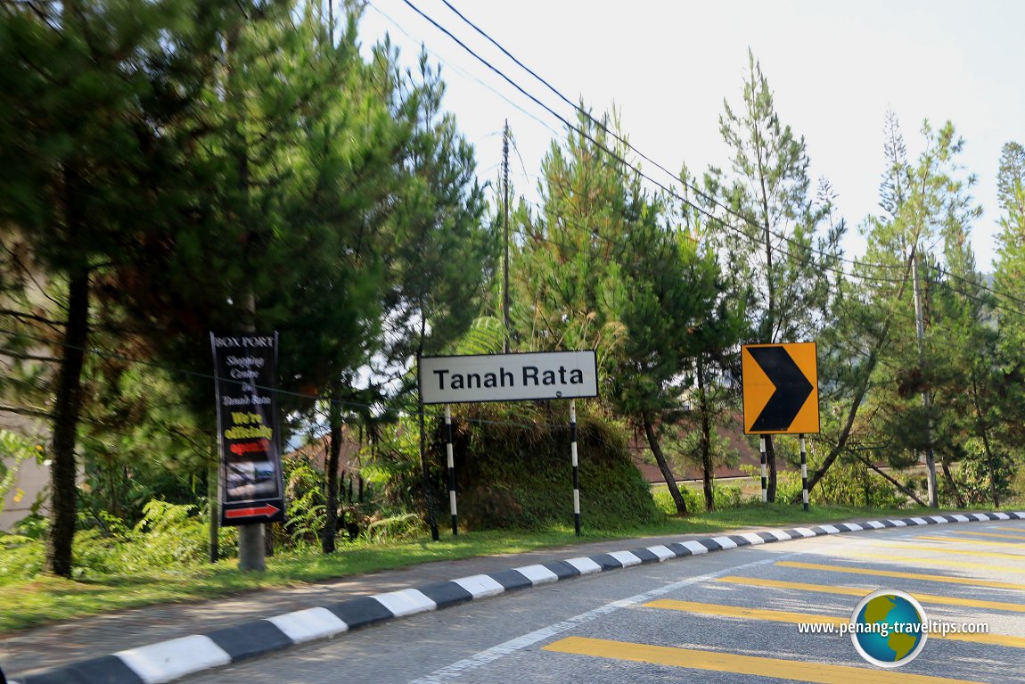 Tanah Rata signboard, Cameron Highlands