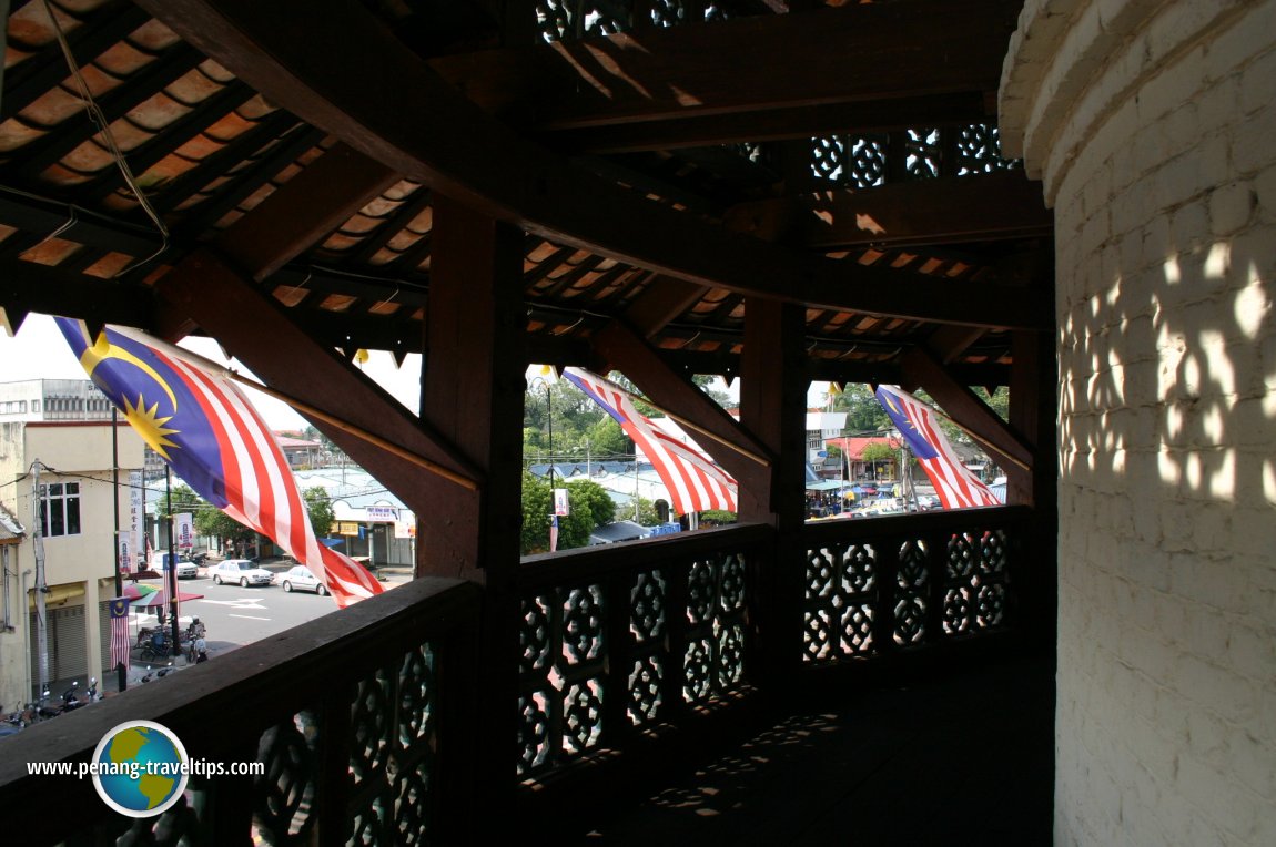 View from the balcony of the Leaning Tower of Teluk Intan