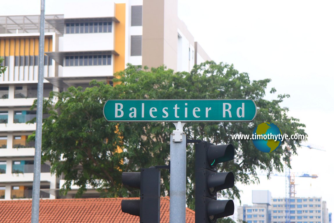 Road sign for Balestier Road