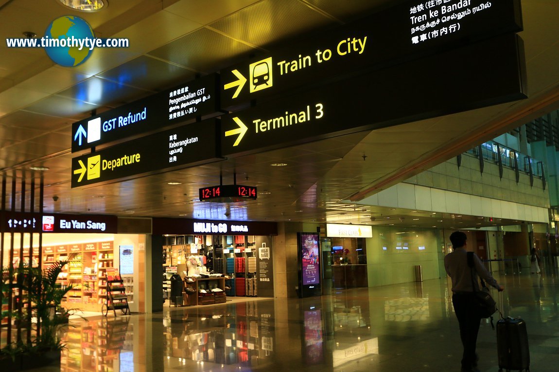 Directional signages, Changi Airport